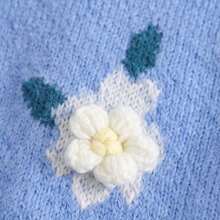 Tween Girl Cute Floral Knit Sweater, Long Sleeve Crew Neck Pullover, Comfortable Casual Top, Perfect For Autumn/Winter, School, Daily Wear And Holiday - Multicolor - View 8