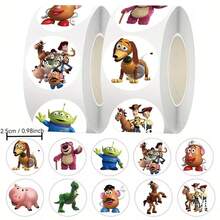 Disney Panini Cartoon Story Round Roll Self-Adhesive Stickers, Multi-Character Printed Decorative Labels, Suitable For Gift Wrapping And Scrapbooking - Multicolor - View 3