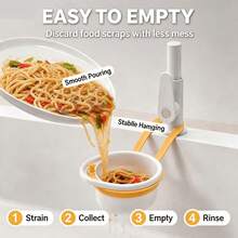 Hanging Sink Strainer Basket, Multi-Function Kitchen Sink Filter, Food Waste Filtration Separator, Portable Vegetable & Fruit Washing & Draining Basket, Space-Saving Kitchen Sink Side-Mount Storage Filter Basket, Suitable For Daily Home Kitchen Meal Prep - Multi-color - View 4