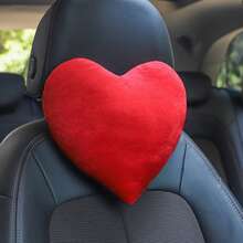 1 buah Bantal Leher Mewah Bentuk Hati untuk Sandaran Kepala Mobil - A - View 8