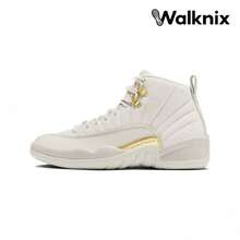 Air Jordan 12 Retro 'Phantom' Cream Metallic-Gold White Sneakers Women FD9101-007 - Multicolor - View 1