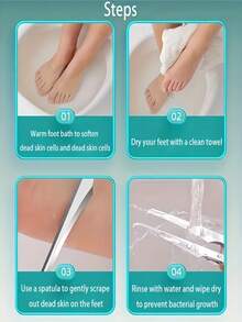 4/3/1pc Professional Stainless Steel Foot Exfoliating Tool With Handle And Splash Guard, Suitable For Home And Spa Foot Care, Especially For Dry And Cracked Heels, Unisex, Perfect For Summer, Easy And Efficient Operation, Ergonomic Curved Handle For Comfortable Grip, Stainless Steel Surface With Different Grit Particles, Ideal For Removing Calluses - Multicolor - View 10