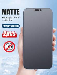 Gorilla Hero 2 piezas Protector de pantalla de vidrio templado antiespia mate, cobertura completa, protección de privacidad, anti-arañazos, compatible con Apple X/XR/11/12/13/14/15/16/17/17 Air/17 Pro/17 Pro Max Series - Negro - Ver 36