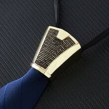 1pc Versatile Tie Clip, Luxury Shiny Multicolor Tie Accessories, Suitable For Men's Daily Wear, Elegant Rhinestone Tie Clip - Diamond Tie Buckle - View 19
