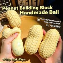 1/2pcs Crunchy Peanut Stress Ball Squeeze Ball Soft Touch ASMR Sensory Anti-Stress Toy Adult Version Birthday Gift Holiday Gift Perfect Gift - Multicolor - View 5