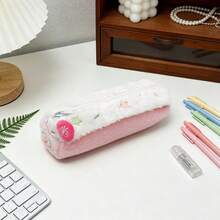 Cute Swiss Roll Plush Pencil Case, Large Capacity, Sweet High-Quality Stationery Storage Bag For Students, DGGM - Multicolor - View 6