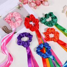 4/6pcs Rainbow Dancing Ribbons, Elastic Dance Sticks For Music Class, Christmas Valentine's Day Handheld Rhythmic Tassel Dance Props Gift, Multi-Color Handheld Dancing Wristbands, Gymnastics Dance Ribbons - Rainbow Ribbon On Wrist - View 4