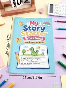 Toddler English Enlightenment A5 Workbook Read Sentences Circle Pictures Animal & Transportation Cognition Matching Activity Book Student Back To School Learning Supplies Teacher Reward Small Gift - Multicolor - View 7