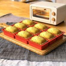 1/2PCS Multi-Purpose 9-Cavity Rectangular Silicone Bread Mold, Suitable For Oven And Air Fryer. Integrated 9-Grid Design, Applicable For Pound Cake, Toast, Pastry, Meat Cake, Fruit Cake. Soft Non-Stick Material, Easy And Complete Demolding, Not Easily Damaged. Smooth Surface, Clean With Water After Use, Reusable. Suitable For Home Baking, Flexible Texture, Can Be Rolled And Stored, Does Not Occupy Cabinet Space. Practical DIY Baking Tool For Home Kitchen, Beginners Can Easily Make Delicious Baked Treats. - View 5