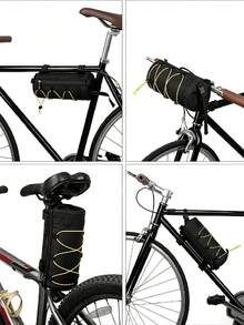 XD Adjustable Waterproof Bicycle Handlebar Bag + Fixing Strap Set, Cylindrical Bicycle Front-Mounted Storage Bag, Prevents Bag Slipping Or Item Loss, Suitable For Mountain Bikes, Road Bikes, Commuting, Outdoor Activities And Daily Use - Multicolor - View 8