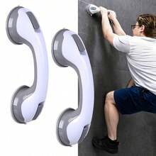 No Drill Vacuum Suction Bathroom Assist Grab Bar, Non-Slip Removable Shower Support Handrail For Tub & Toilet, Grip For Seniors Disabled Family, Optional 2 Pack / 4 Pack - 2 Gray - View 12