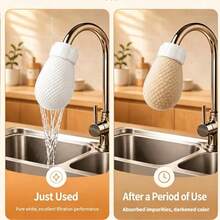 45pcs Set: 40 Filter Cartridges + 5 Straps, High-Density Non-Woven Fabric Faucet Filter Cartridges, Suitable For Kitchen And Bathroom, Easy Installation, Can Filter Rust, Sediment, Sand And Impurities, Home Water Purification Accessories - A - View 6