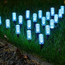Solar Powered Bubble Tube Ground Light, Auto-On At Dusk LED Warm Light, Waterproof Design, Suitable For Garden Lawn Driveway Decoration - Black - View 3