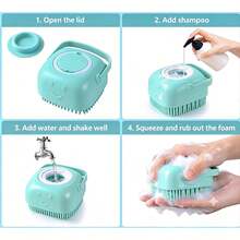 7Pcs Dog Grooming Kit, Pet Bath Supplies Deshedding Brush Dogs Cats - Blue - View 5