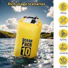1pc Outdoor Travel Waterproof Bucket Bag 2L/5L/10L/15L/20L Rafting Stream Swimming Waterproof Backpack - Floating Waterproof Dry Bag, Outdoor Rafting Waterproof Bag Backpack | 500D PVC, Waterproof Phone Case Holiday Essential Beach Bag Swimming Bag, Suitable For Kayaking, Rafting, Beach Rafting, Swimming Travel Essential Waterproof Bag/Swimming Bag - Multicolor - View 7