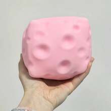 Pink & Cheese Pink TPR Slow Rebound Large Cheese Puzzle Toy , Cheese Squishy, Squishy Dumpling, Fidget, Squishy, Squishy / - Multicolor - View 8