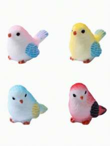 2/12/24 Pcs Cute Cartoon Mini Colorful Resin Bird Micro Landscape Decor, Home Desktop Decoration Gift, Spring Garden Decor, Suitable For Outdoor Yard And Garden, Random Color - Little Bird - View 9