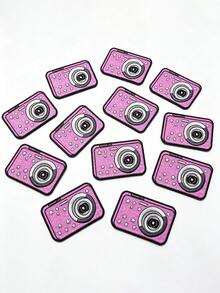 1pc/2pcs/3pcs/4pcs/6pcs/12pcs/ 16pcs Digital Camera Glitter Patch Main Hobby Memorabilia Glitter Appliqie Iron-On - Multicolor - View 10