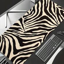 1pc Zebra Stripe Mouse Pad, Suitable For Gaming And Office Desktops, Anti-Slip Design For PC, Computer, Laptop, Tablet, Smartphone - Fashionable Desktop Accessory For Gamers, 2D Flat Style - Zebra Print - View 5