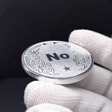 YES NO Coin Flip Decision Maker Toy, Funny Choice Making Coin, Lucky Wish Token, Creative Novelty Gift For Friends, Party Favor, Desk Decoration Collectible - Multicolor - View 3