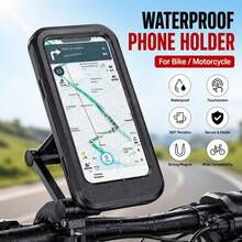 1pc Fully Enclosed Waterproof Cycling Phone Holder, Horizontal & Vertical Screen, Outdoor Cycling Splash-Proof & Anti-Drop. With Sealed Anti-Drop Case, Universal For Phones Under 6.7 Inches - Multicolor - View 2