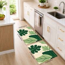 1 buah, Keset Dapur Imitasi Kasmir Bermotif Daun Hijau, Keset Lantai Dapur Penyerap Air, Karpet Dapur, Keset Panjang, Keset Depan Wastafel, Cocok Untuk Dapur, Kamar Mandi, Pintu Masuk, Lorong, Ruang Cuci dan Dekorasi Rumah - MultiWarna - View 12