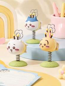 MINISO Chiikawa Bee Costume Spring Bobble Ornament, 1 Random Design, Cute Character Desktop Monitor Decor For Desk Shelf, Birthday Christmas Gift - Random One - View 5