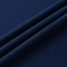 Men's Golf Long Sleeve Polo Shirt, Navy Blue Button Placket Regular Fit Collared Top, Classic Outdoor Golf Course Casual, Party Date Running Sports - Navy Blue - View 7