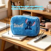 Disney 1pc Stitch Cartoon Pencil Case, Highly Attractive Pencil Bag, Stationery Storage Bag, Portable Small Pouch, Party Gift - One Size - View 5