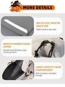 Myco Ghost Pattern Lightweight Business Casual Small Crossbody Bag, Casual Letter Pattern, Suitable For Teen Girls, Women, College Students, - Multicolor - View 7