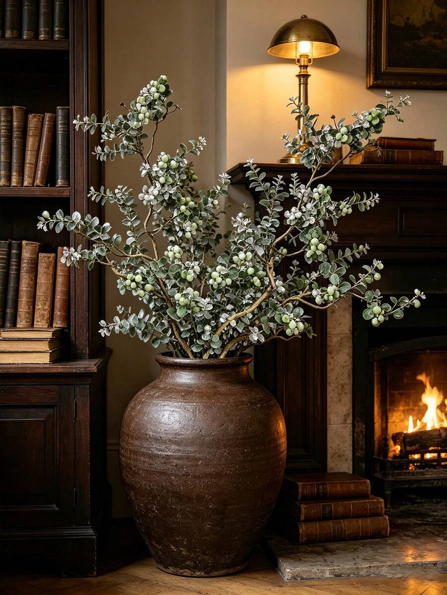 92/54cm Artificial Plants, Artificial Eucalyptus Branches And Leaves, Artificial Flowers, Suitable For Wedding Decor, Home Decor, Holiday Decor, Housewarming Gift, Birthday Gift, Living Room Decor - Multicolor - View 1