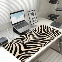 1pc Zebra Stripe Mouse Pad, Suitable For Gaming And Office Desktops, Anti-Slip Design For PC, Computer, Laptop, Tablet, Smartphone - Fashionable Desktop Accessory For Gamers, 2D Flat Style - Zebra Print - View 11