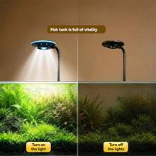 USB Clip-On Aquarium LED Light, UFO Shaped Fish Tank Plant Growth Light, 3 Lighting Modes Wide Angle Illumination, Color Enhancing Aquarium Light, Home Decor And Holiday Gift - View 5
