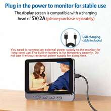無線視訊門鈴，無需 Wi-Fi/App。配備 10.92cm 螢幕，無線視訊門鈴安全套件，支援紅外線夜視、雙向對講，適用於別墅、居家、辦公室、公寓 - 查看 9