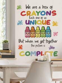 1pc Children's Room Wall Decor Letter Pencil, Colorful Letter Wall Sticker, Suitable For Children's Room, Bedroom, Living Room, Classroom, Background Wall, Wall Decor, Easy To Paste And Remove, Home Decor, Sticker, Wall Sticker, Home Decor. - Wall Stickers - View 9