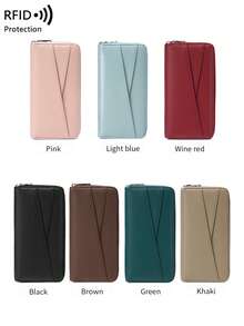 FOREVER MIYIN Women's Long RFID Anti-Theft Phone Wallet, Full Zipper Large Capacity Clutch, Multiple Card Slots + Bill Compartment, Compatible With Smartphones, Suitable For Daily Use And Travel - Multicolor - View 9