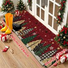 1/2/3件組聖誕主題廚房地墊，法蘭絨材質，舒適柔軟吸水防滑，可機洗附背底，適用多種場景：玄關、客廳、臥室、廚房、餐廳、浴室、洗衣房、走道，聖誕節居家裝飾地墊 - 彩色 - 查看 16