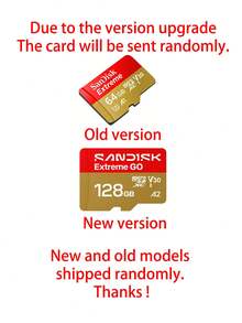 Sandisk Extreme MicroSD Card Original A2 U3 V30 MicroSD UHS-I Card 4K Flash Memory Card - Gold - View 2