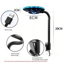 USB Clip-On Aquarium LED Light, UFO Shaped Fish Tank Plant Growth Light, 3 Lighting Modes Wide Angle Illumination, Color Enhancing Aquarium Light, Home Decor And Holiday Gift - View 9