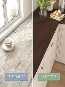 Furniture Refurbishment Wood Grain Contact Paper, Heat Resistant, Scratch-Resistant, Waterproof Self-Adhesive Decorative Wallpaper, Peel And Stick Concealment Sticker, Suitable For Kitchen, Countertop, Tabletop, Furniture, Wardrobe, Desk And Rental Home Renovation - Classic Walnut - View 3