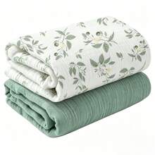 Baby Muslin Swaddle Blankets, Neutral Burp Cloths, Multi-Use Blanket For Burp Cloths, Bibs, Cuddling, Play Time, And Car Seat Cover, Baby Essentials - Multicolor - View 8