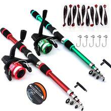 Fishing Pole Set Full Kits With Telescopic Fishing Rod And Spinning Reel Baits Hooks Travel Pole Set - Set - View 4