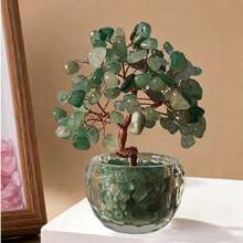 2026 New Small 2D Flat Printed Acrylic Green Crystal Tree Decoration, Christmas Table Decor Gift, Home Decor, Kitchen Decor, Room Decor, Party Decor, Decorative Craft, Desk Ornament, Dining Table Decor - Green Transparent Base - View 4