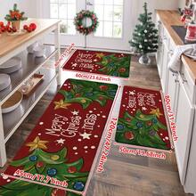 1/2/3pcs Christmas Theme Kitchen Rug, Flannel Kitchen Mat, Soft Comfortable Absorbent Non-Slip Machine Washable With Backing, Suitable For Multiple Scenes: Entryway, Living Room, Bedroom, Kitchen, Dining Room, Bathroom, Laundry Room, Hallway, Christmas Holiday Home Decor - Multicolor - View 11