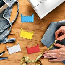 4pcs Set Handmade Sewing Edge Lock Tool, Sturdy Hinge Handheld Sewing Tool Including 4 Sizes With Anti-Puncture Design, Double-Sided Guide Pin, Side Positioning Scale | Ergonomic Fabric Sewing Reinforcement Tool, Sturdy Hinge, Perfect Gift For Mother, Partner, Friend And Elder, Solves Pricking And Flatness Issues - Set - View 3