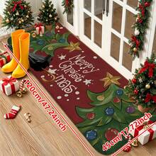 1/2/3pcs Christmas Theme Kitchen Rug, Flannel Kitchen Mat, Soft Comfortable Absorbent Non-Slip Machine Washable With Backing, Suitable For Multiple Scenes: Entryway, Living Room, Bedroom, Kitchen, Dining Room, Bathroom, Laundry Room, Hallway, Christmas Holiday Home Decor - Multicolor - View 12