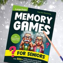 1 Book Memory Word Search Puzzle Book: Thick 21*14cm Size, Perfect Gift For Memory Word Search, Perfect Gift Choice For Good Friends, An Educational Game Suitable For Elderly People. Single-Sided Thick Pages, Exercises Brain Focus, Gift For Couples And Friends, Suitable For Halloween, Christmas, Valentine's Day, Thanksgiving, Easter, New Year And Other Holiday Activities, Perfect Picture Book Choice For Warm Family Interaction - Word Search Coloring Book / Educational Picture Book / Holiday Gift - View 3