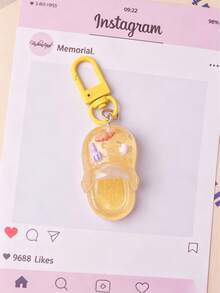 1/6pcs Icy Translucent Glitter Jelly Color Cartoon Clogs, With Fork, Croissant, Cream Decoration, Suitable For Daily Matching, Bag And Backpack Charms, Commemorative Gift For Friends - Multicolor - View 14