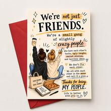 Includes Envelope And Greeting Card; A Fun Card For A Best Friend-Perfect For Birthdays Or Friendship Day; A Thoughtful Gift For A Female Bestie; Flat Note Card Suitable For Special Occasions. - A - View 8