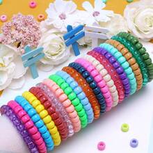 500 Pcs 6x9mm Pony Beads Bulk Multicolor Kandi Beads Big Hole Plastic Loose Spacer Beads For Bracelet Making, Friendship Bracelets, Hair Beads For Braids, Jewelry Making, DIY Crafts, Keychains, Rave Accessories, Craft Kit, Various Colors, Handmade - Multicolor - View 3